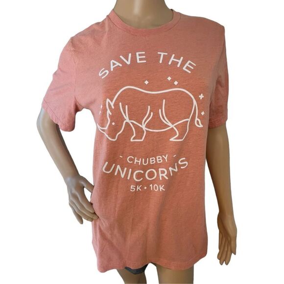 Bella Canvas “Save The Chubby Unicorn” Graphic Short Sleeve T-Shirt - Picture 1 of 5